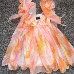 ASOS Luxe Blush and Coral Dress